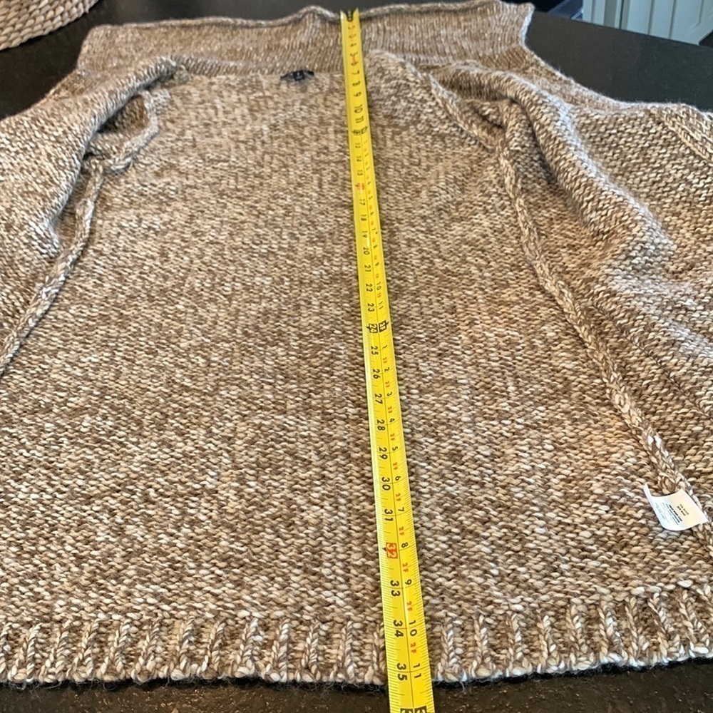 Talbots Variegated Weave Long Line Open Front Car… - image 7